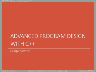 Advanced Program Design with C++