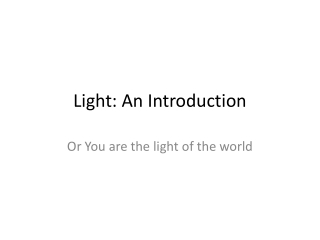 Light: An Introduction