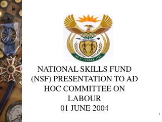 NATIONAL SKILLS FUND (NSF) PRESENTATION TO AD HOC COMMITTEE ON LABOUR 01 JUNE 2004