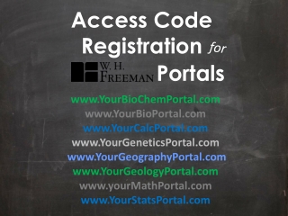 Access Code Registration