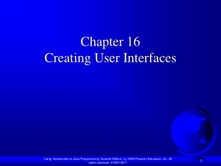 Chapter 16 Creating User Interfaces