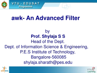 awk- An Advanced Filter