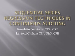 Sequential Series Regression Techniques In Continuous Auditing