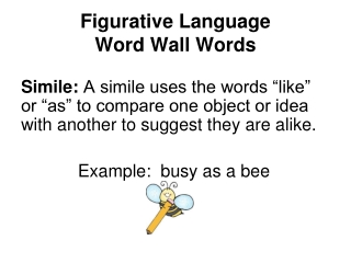 Figurative Language  Word Wall Words