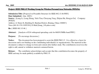 Project: IEEE P802.15 Working Group for Wireless Personal Area Networks (WPANs)