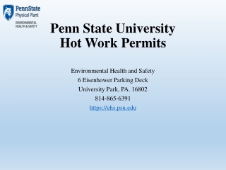 Penn State University  Hot Work Permits