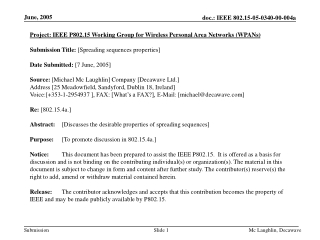 Project: IEEE P802.15 Working Group for Wireless Personal Area Networks (WPANs)