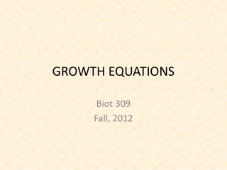 GROWTH EQUATIONS