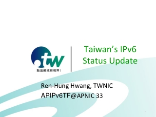 Taiwan’s IPv6 Status Update