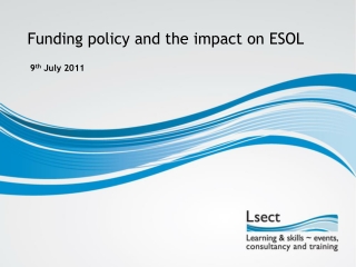 Funding policy and the impact on ESOL