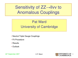 Sensitivity of ZZ → ll νν  to Anomalous Couplings