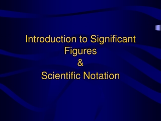 Introduction to Significant Figures &amp;