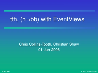 tth, (h → bb) with EventViews