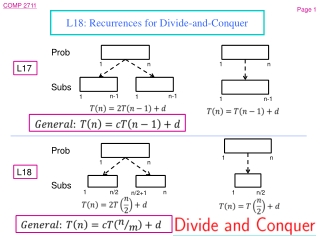 L18: Recurrences for Divide-and-Conquer