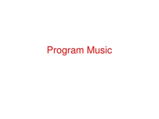 Program Music