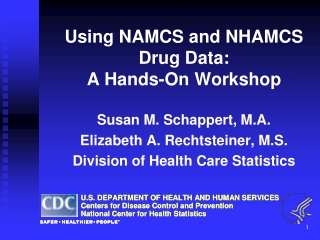 Using NAMCS and NHAMCS Drug Data: A Hands-On Workshop