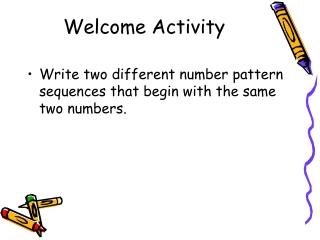 Welcome Activity