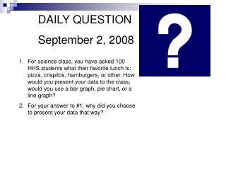 DAILY QUESTION September 2, 2008