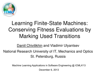 Learning Finite-State Machines: Conserving Fitness Evaluations by Marking Used Transitions