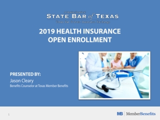 2019 HEALTH INSURANCE  OPEN ENROLLMENT