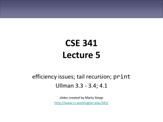 CSE 341 Lecture 5