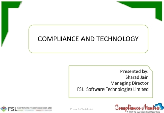 COMPLIANCE AND TECHNOLOGY