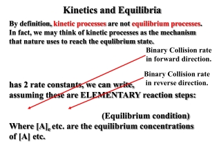 Kinetics and Equilibria