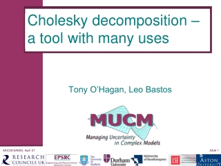 Cholesky decomposition – a tool with many uses