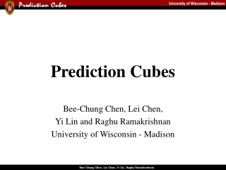 Prediction Cubes