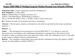 Project: IEEE P802.15 Working Group for Wireless Personal Area Networks (WPANs)