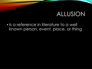 Allusion