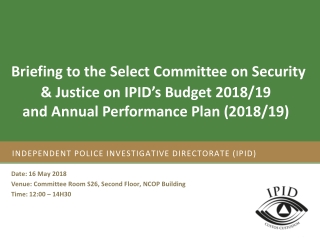 Independent Police Investigative Directorate (IPID)