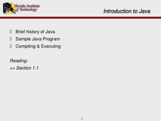 Introduction to Java