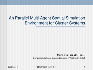 An Parallel Multi-Agent Spatial Simulation Environment for Cluster Systems