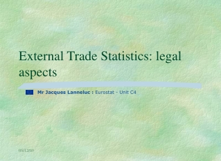 External Trade Statistics: legal aspects