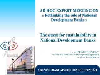 The quest for sustainability in National Development Banks