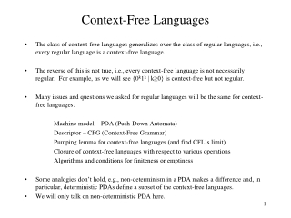 Context-Free Languages