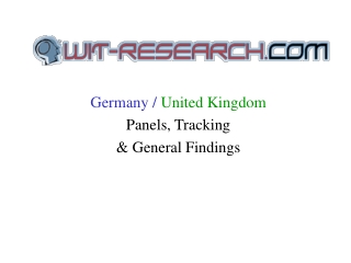 Germany /  United Kingdom Panels, Tracking &amp; General Findings