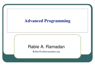 Advanced Programming