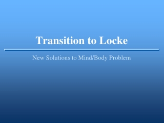 Transition to Locke