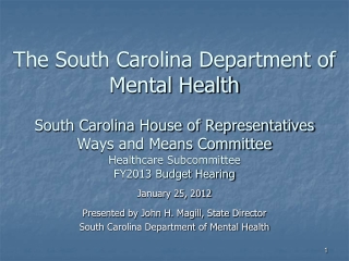 January 25, 2012 Presented by John H. Magill, State Director