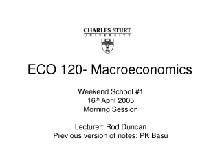 ECO 120- Macroeconomics