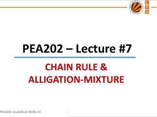 PEA202 – Lecture #7