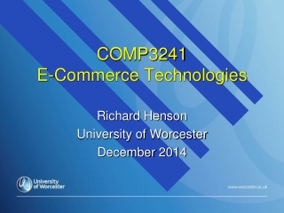 COMP3241 E-Commerce Technologies