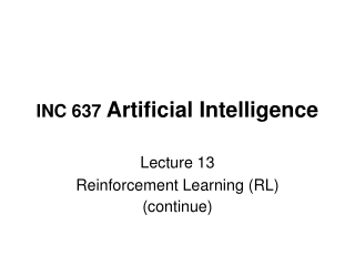 INC 637  Artificial Intelligence