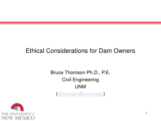 Ethical Considerations for Dam Owners