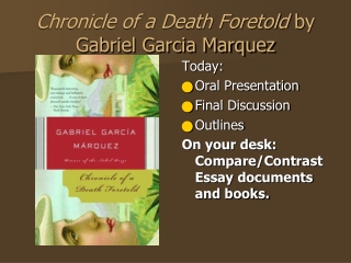 Chronicle of a Death Foretold  by Gabriel Garcia Marquez