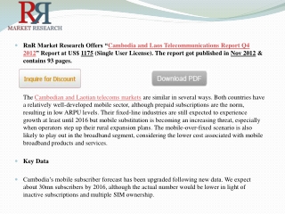 2012 Cambodia and Laos Telecommunications Report Q4