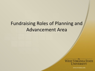 Fundraising Roles of Planning and Advancement Area