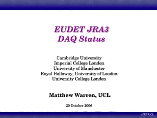 EUDET JRA3 DAQ Status